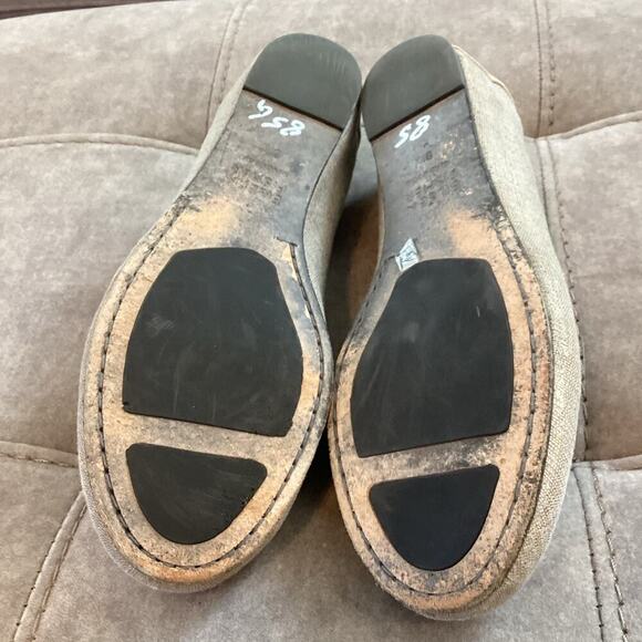Eileen Fisher Patch Ballet Flats Womens US 8.5 Silver Grey Coastal Minimalist - Picture 6 of 10